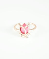 キャッツアイチューリップリング