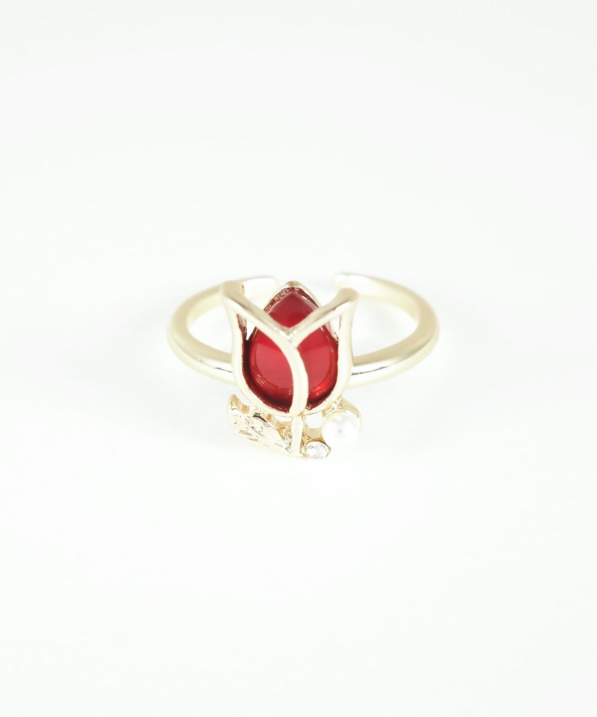 キャッツアイチューリップリング