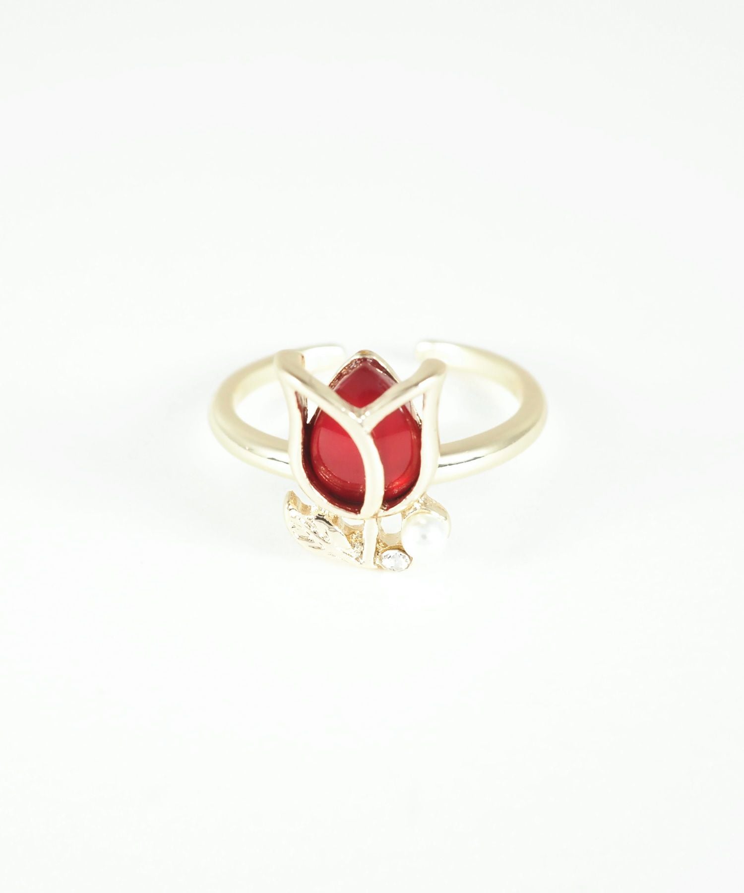 キャッツアイチューリップリング