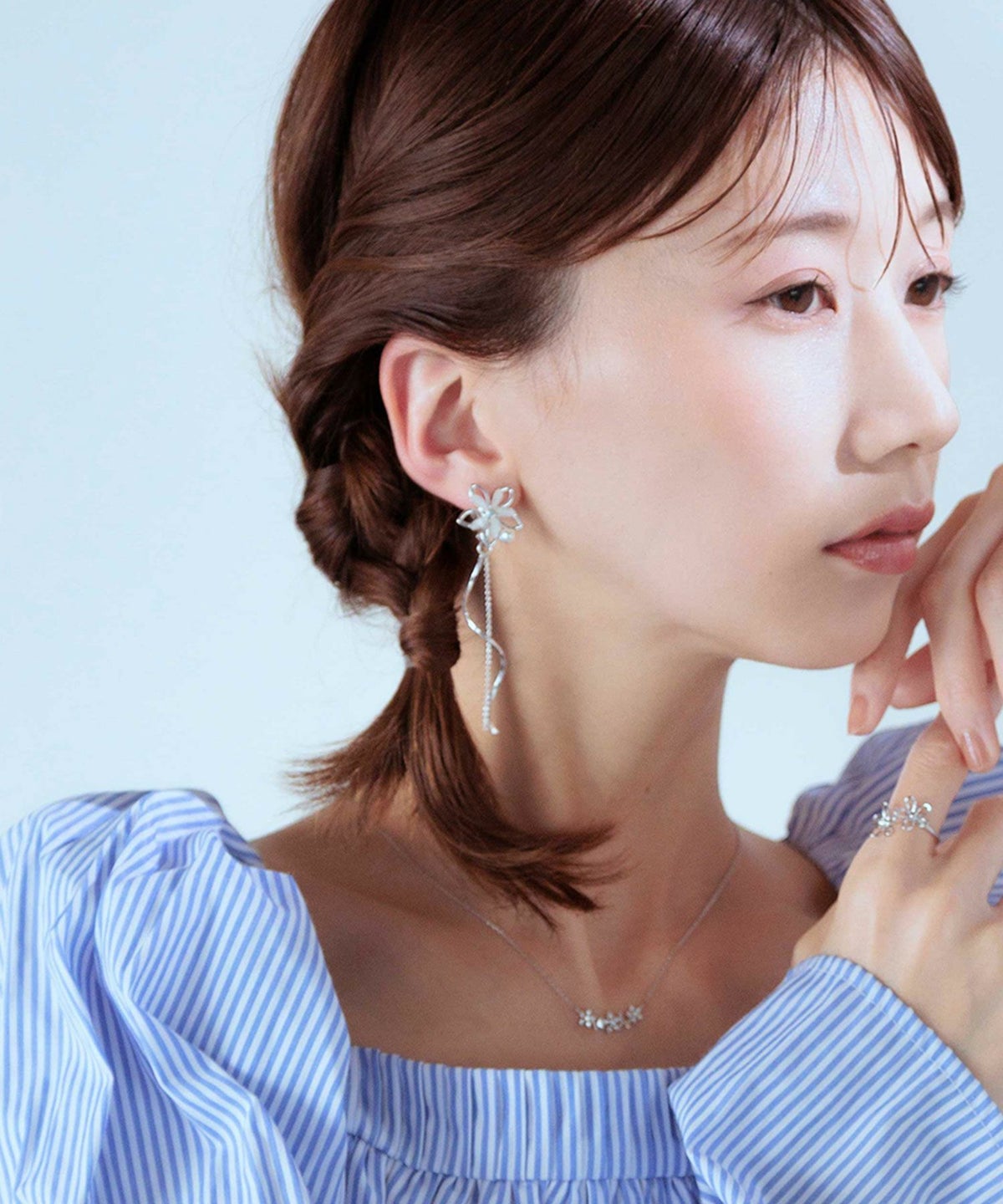 フルールウェーブイヤリング