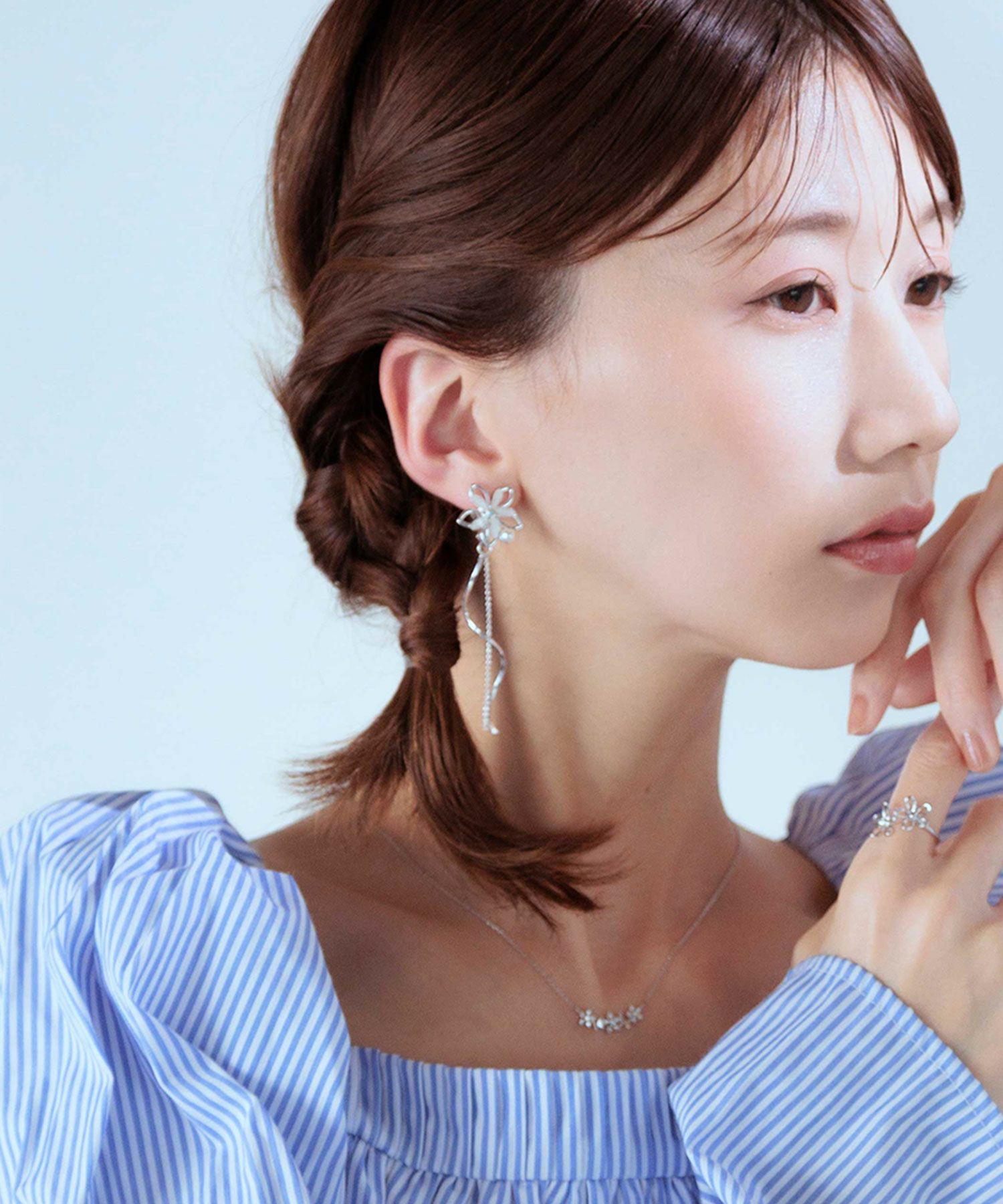 フルールウェーブイヤリング