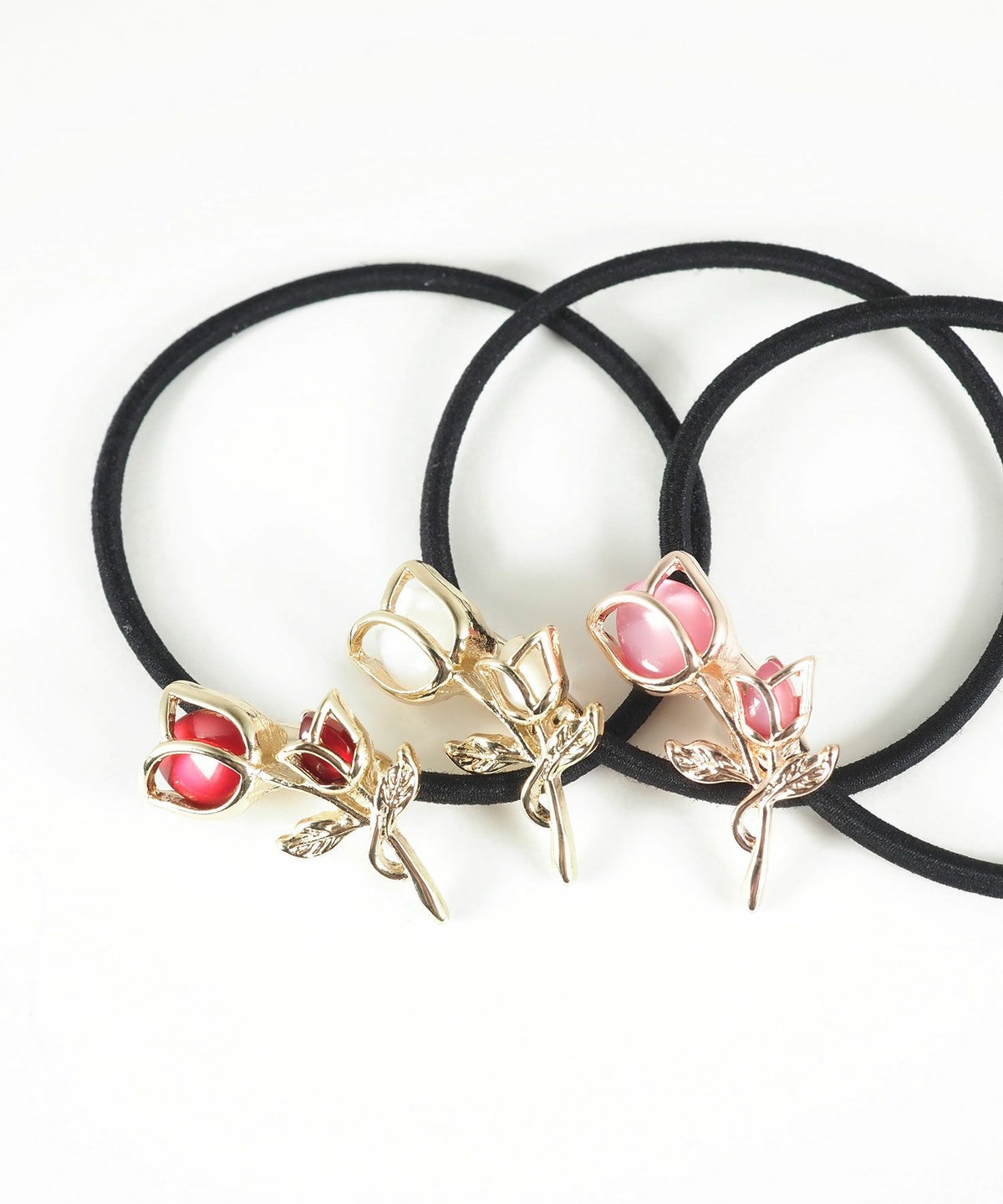 ツインキャッツアイチューリップヘアポニー