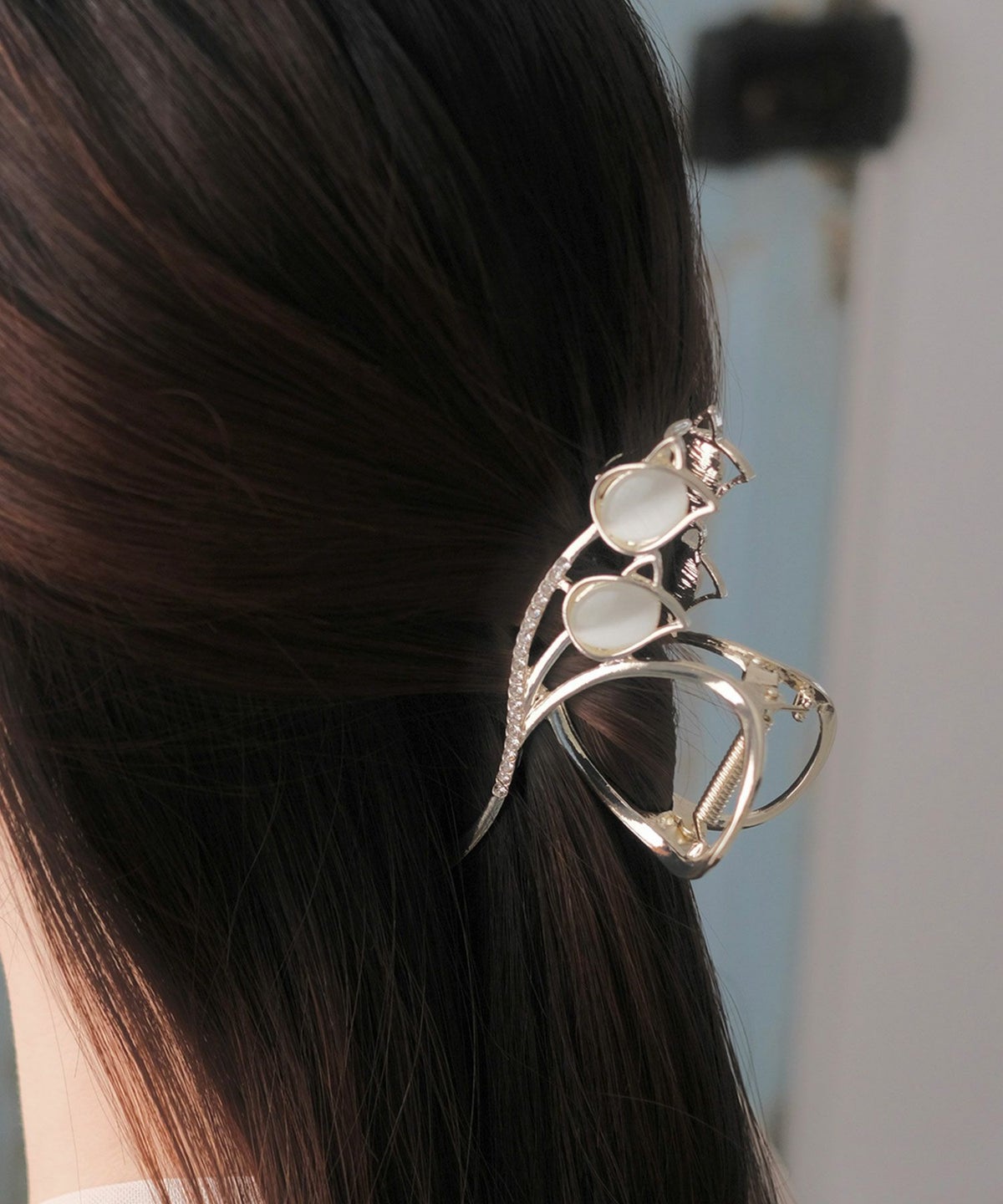 キャッツアイチューリップバンスクリップ