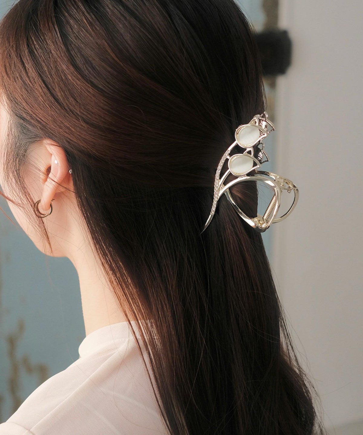 キャッツアイチューリップバンスクリップ