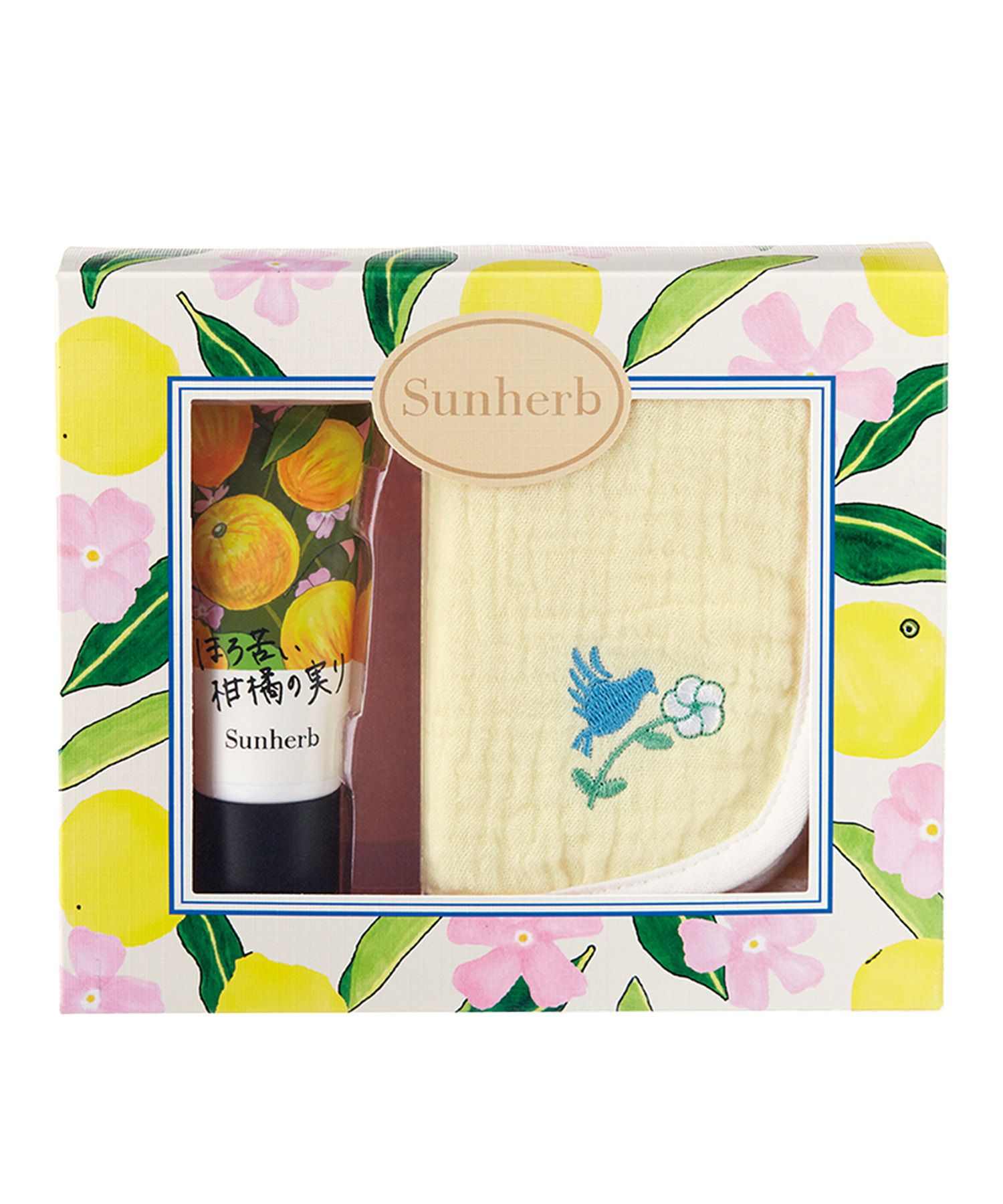 サンハーブハンカチ＆ハンドクリームセット