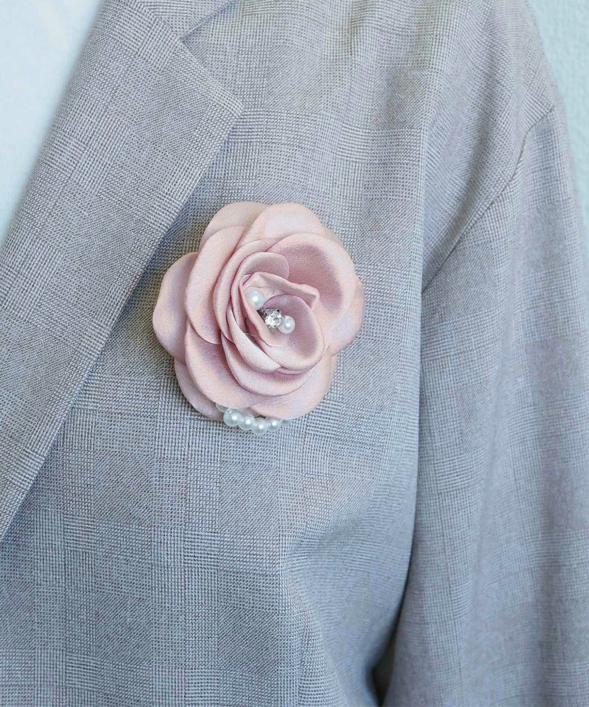 パールライン2wayローズコサージュ