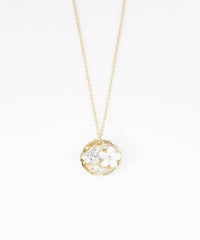 白蝶貝フラワーハートラウンドネックレス