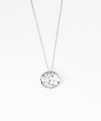 白蝶貝フラワーハートラウンドネックレス