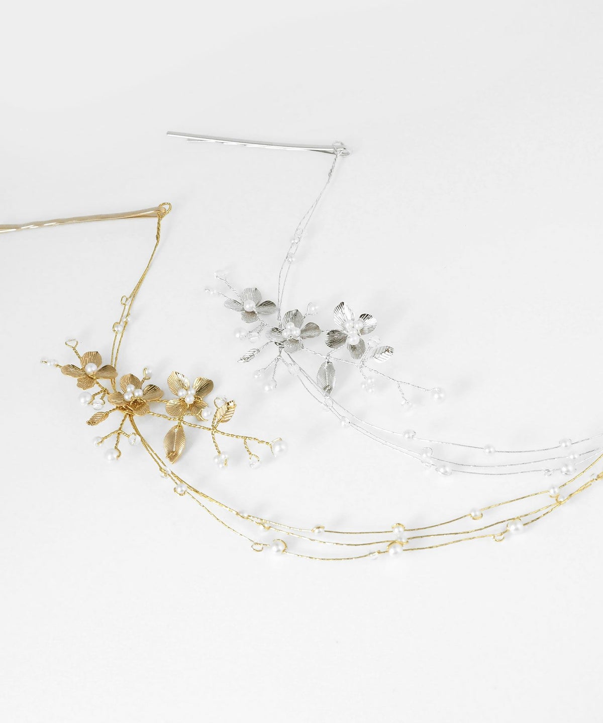 メタルフラワーヘッドドレス