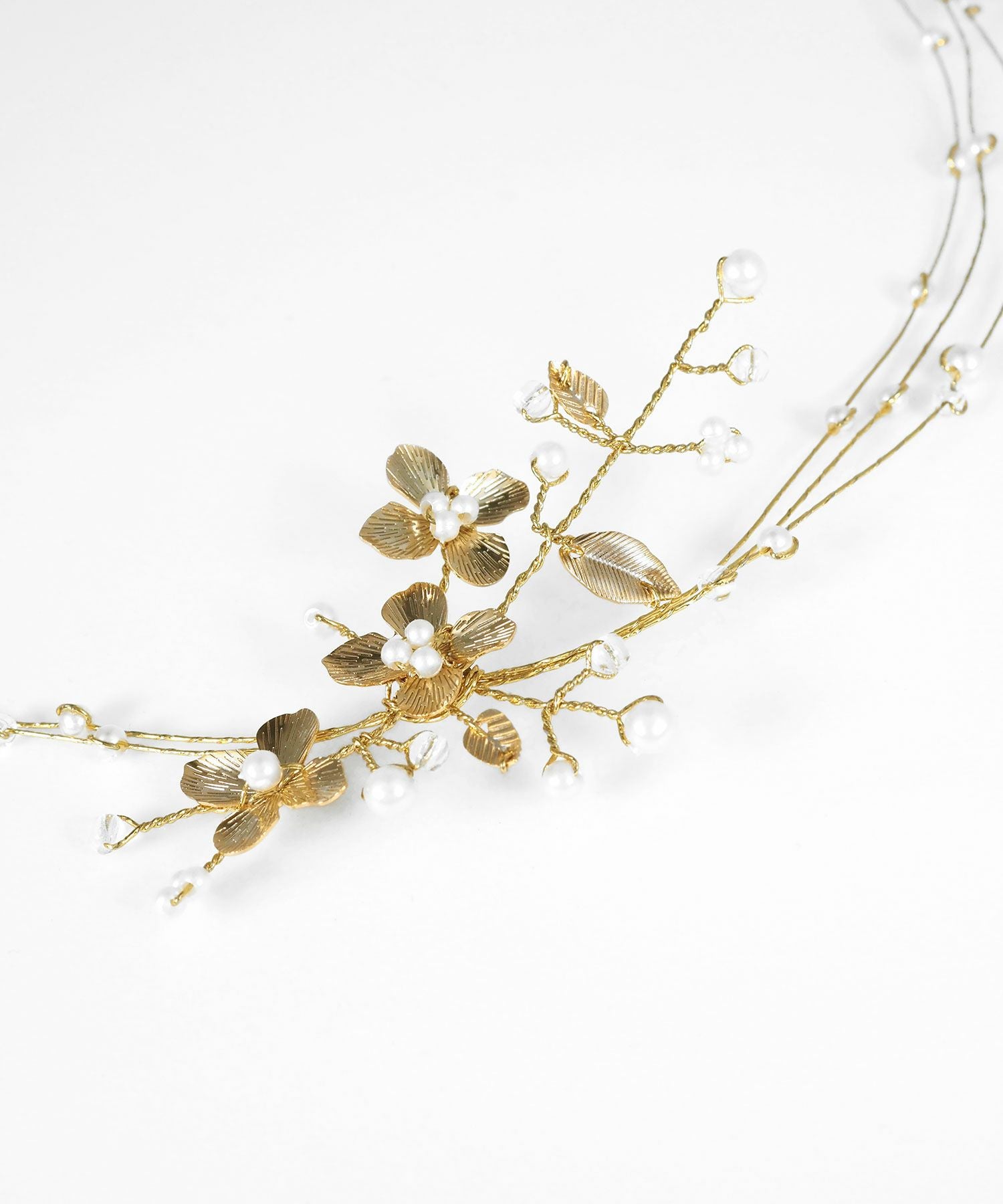 メタルフラワーヘッドドレス