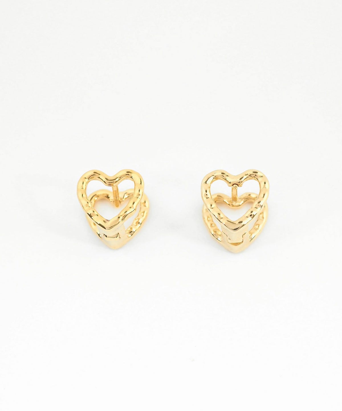 アウトラインハートワンタッチピアス
