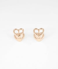 アウトラインハートワンタッチピアス