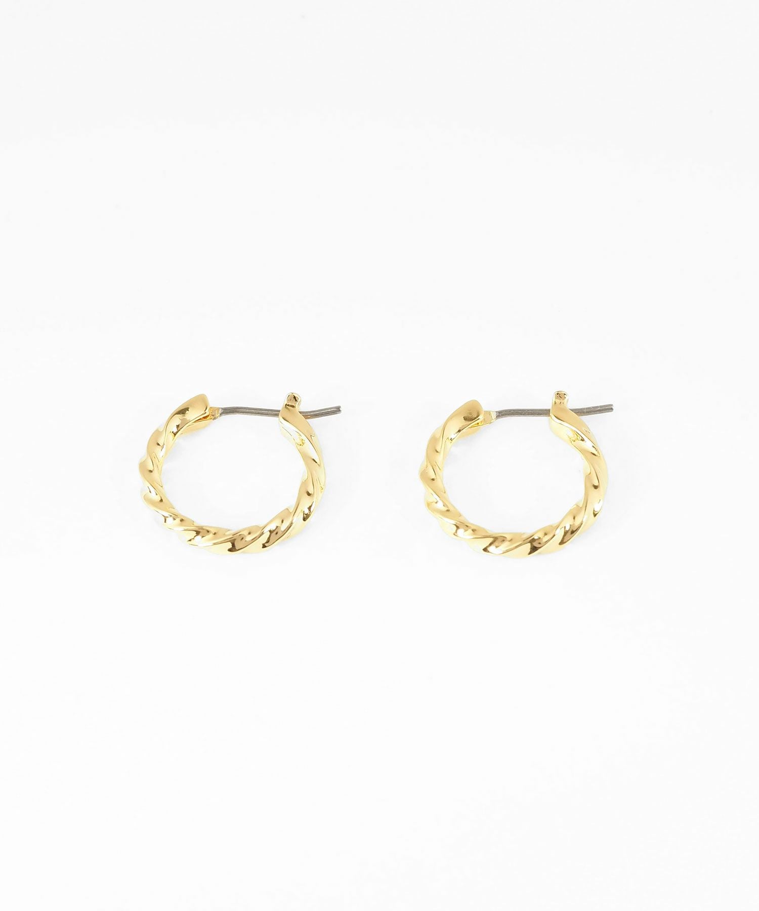 【web限定】Sleekツイストフープチタンポストピアス