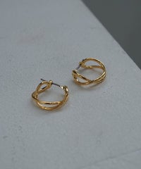 【web限定】Sleekクロスフープチタンポストピアス