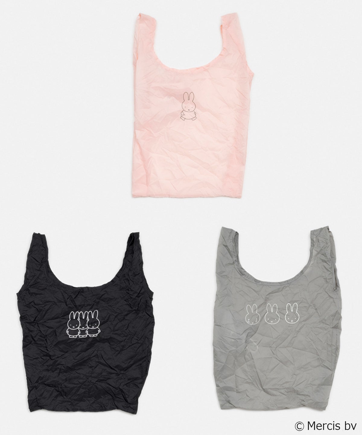 ミッフィー フェイスポケッタブルショッピングバッグ S