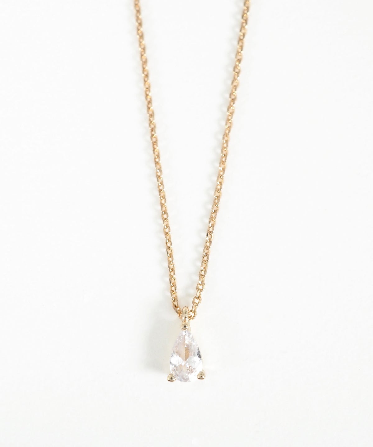 ドロップジルコニアネックレス