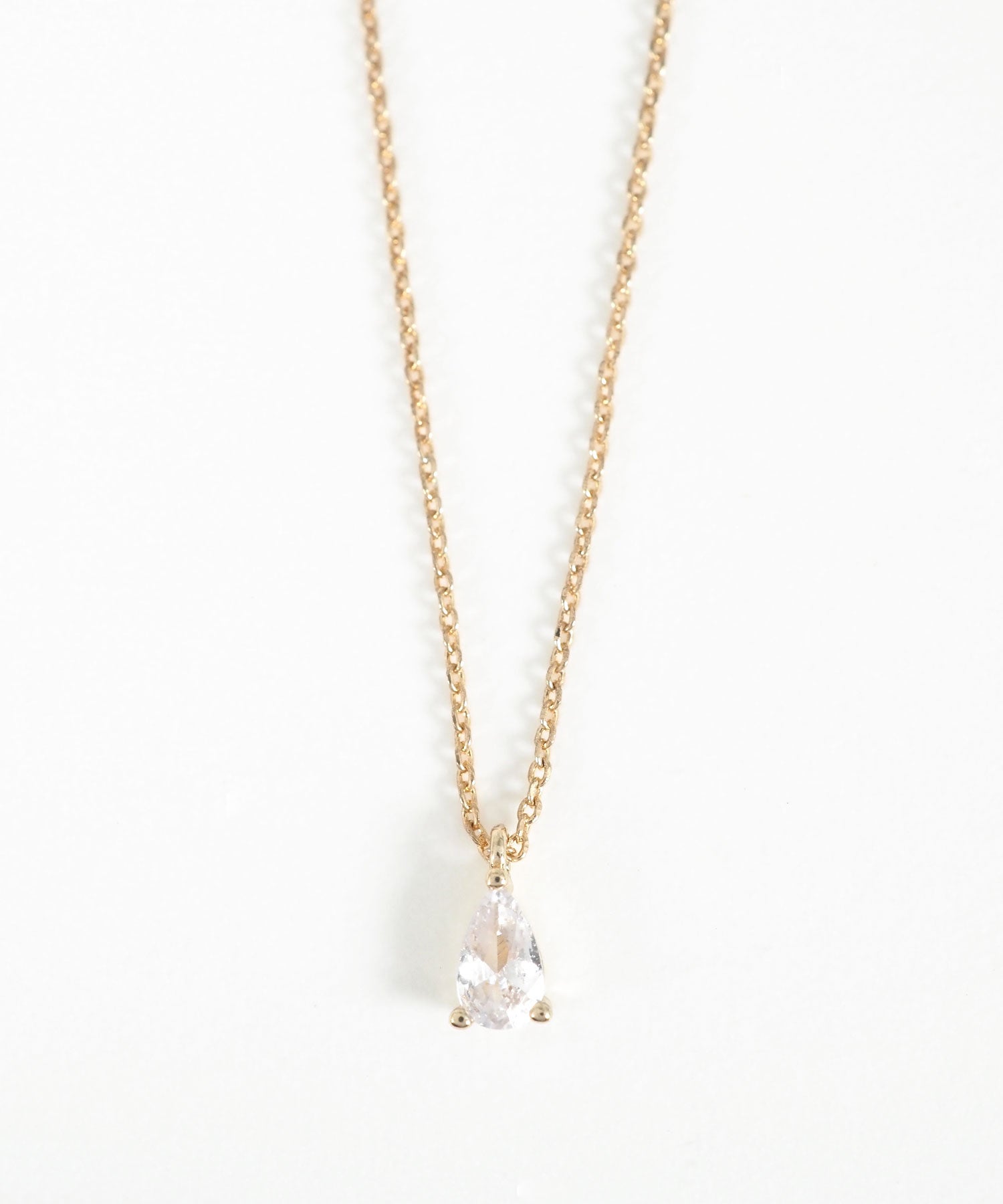 ドロップジルコニアネックレス