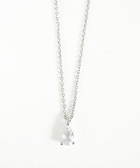 ドロップジルコニアネックレス