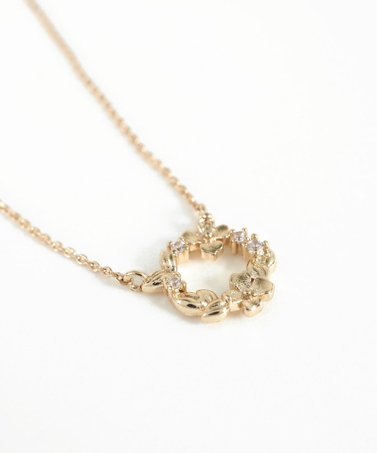 フラワーリースネックレス