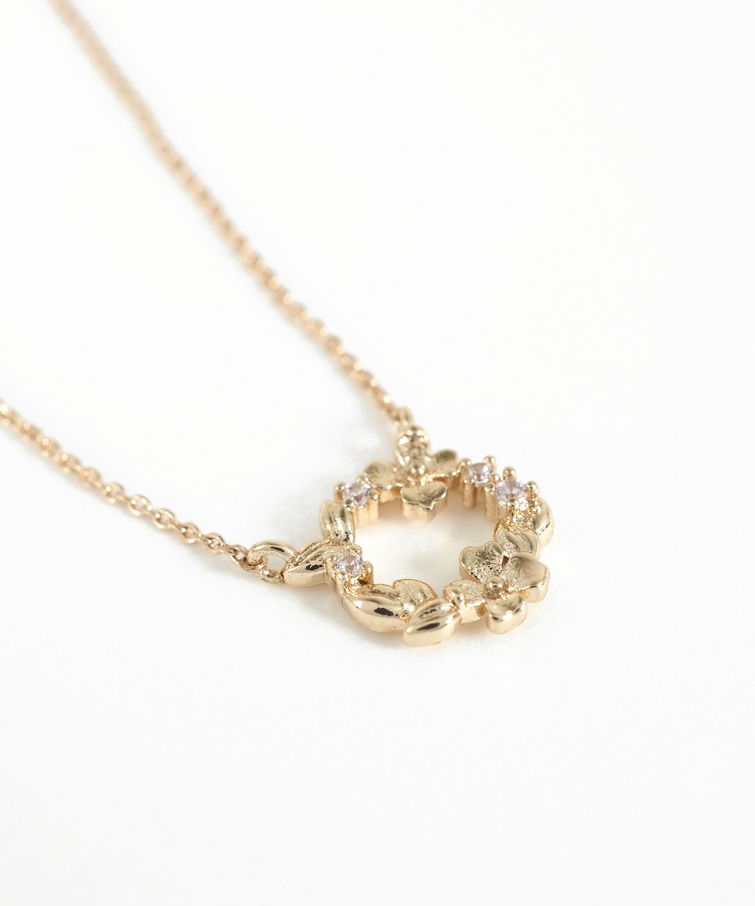 フラワーリースネックレス