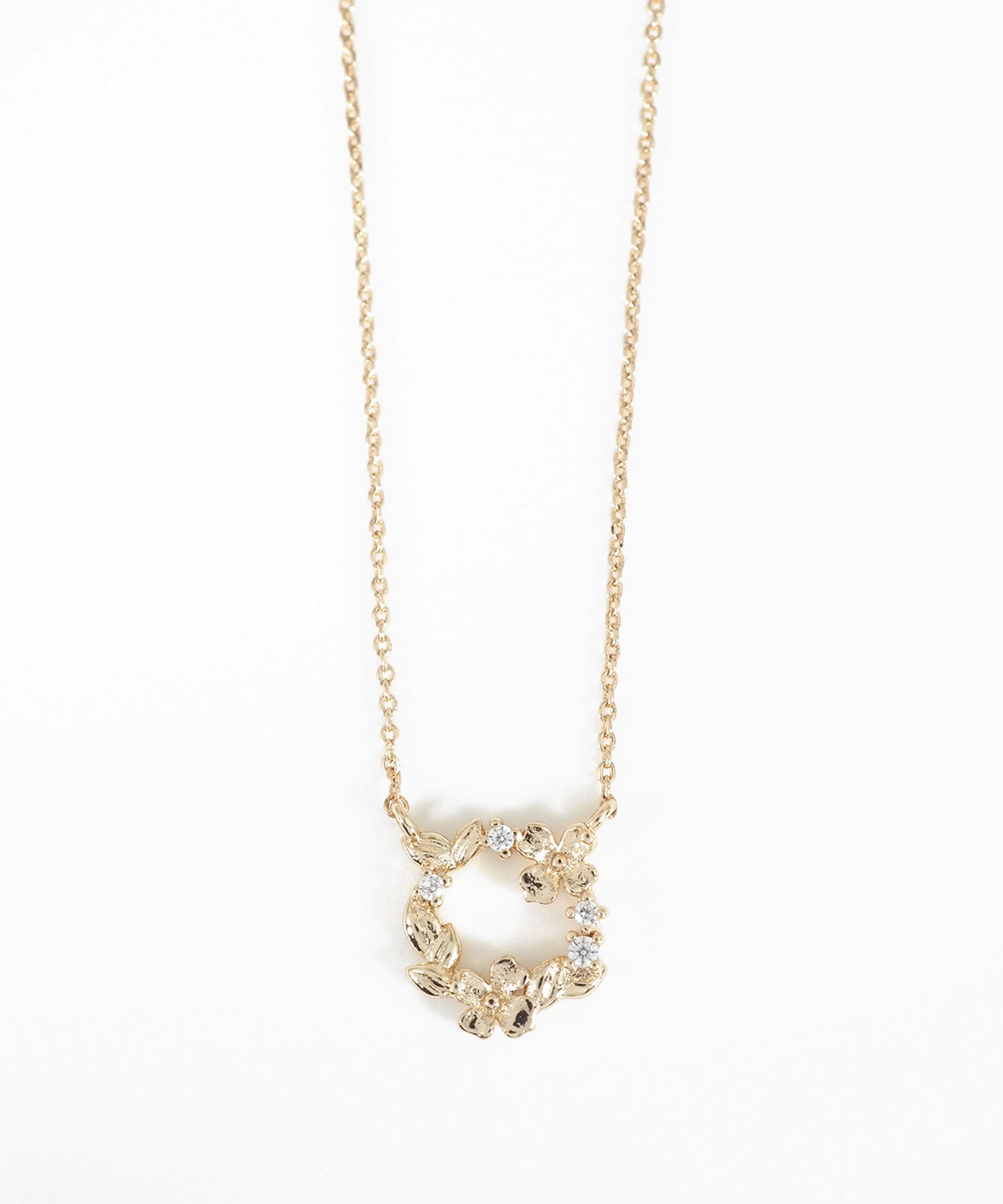 フラワーリースネックレス