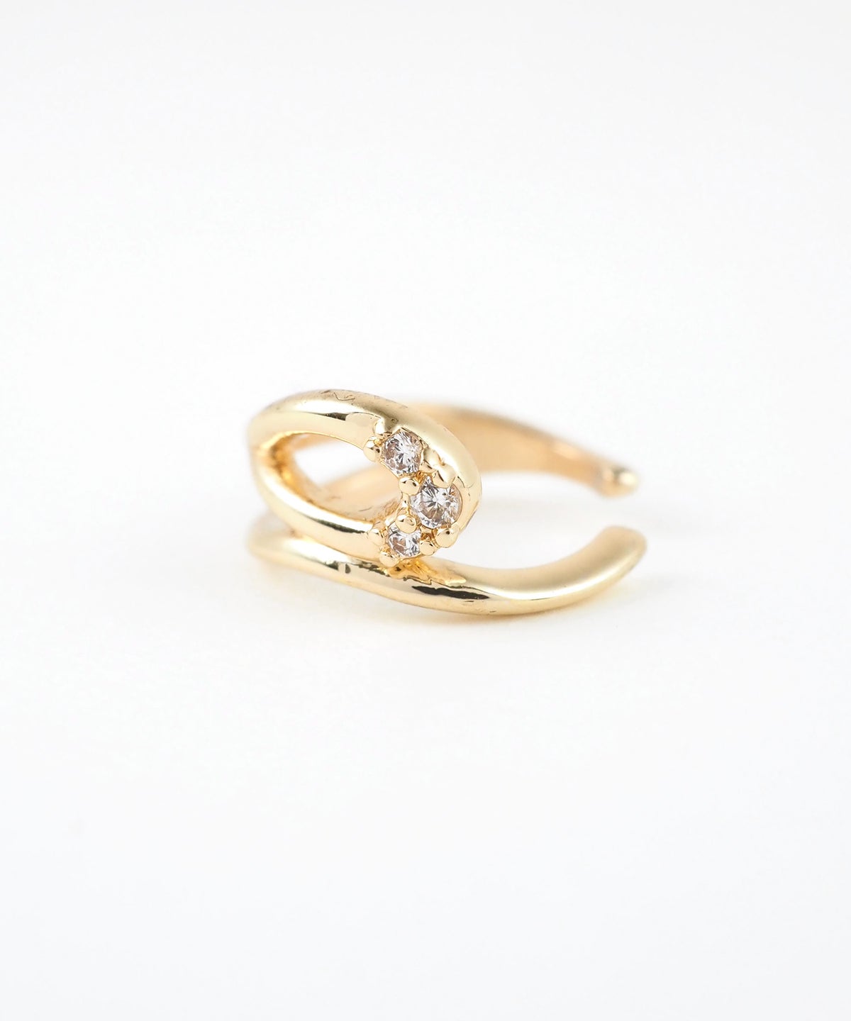 フラットオーバル×フローラインセットイヤーカフ