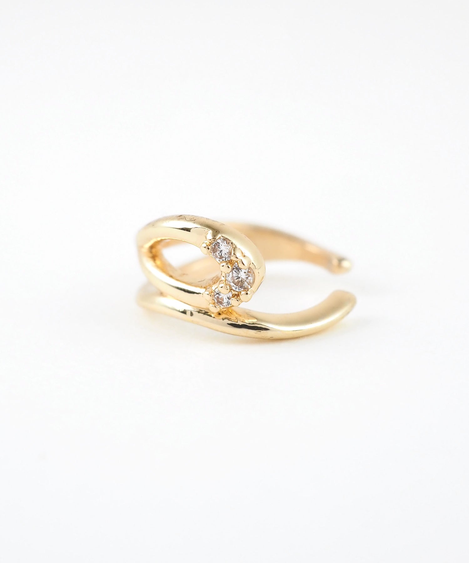 フラットオーバル×フローラインセットイヤーカフ