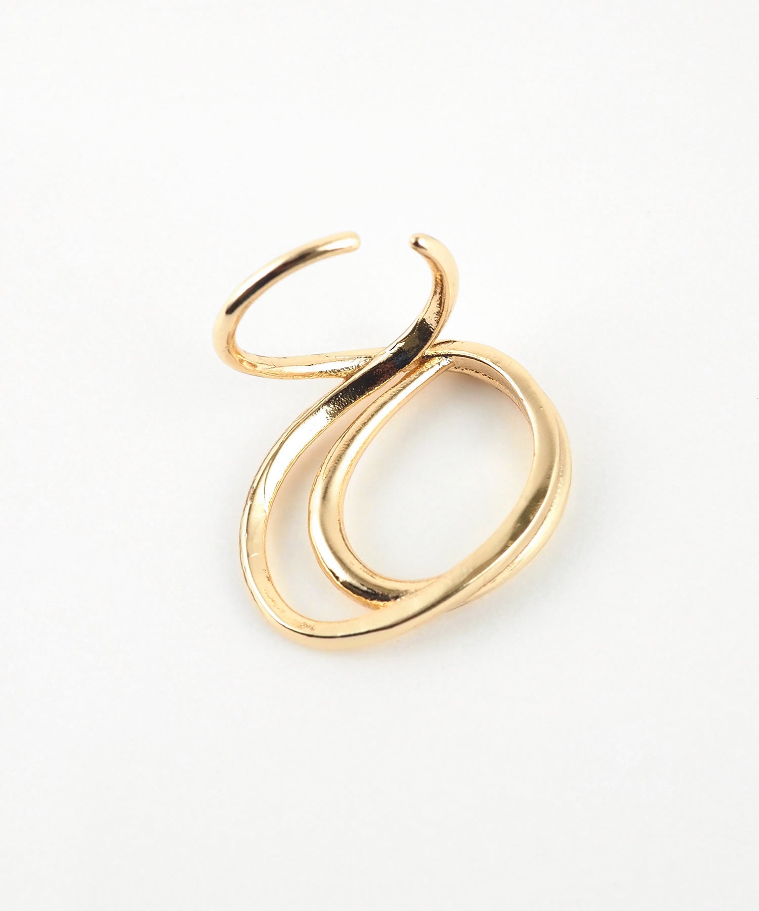 ニュアンスラインダブルループイヤーカフ