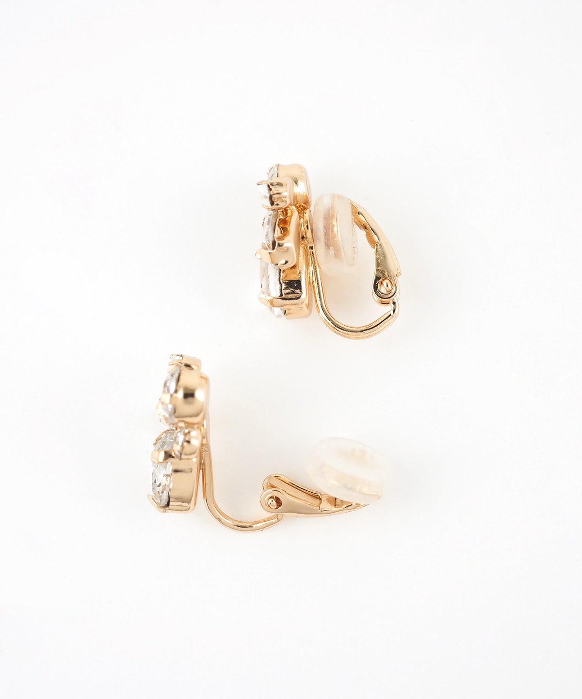 グロッシービジューマルチカットクリップイヤリング