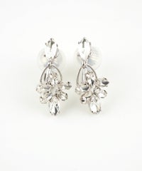 ブライトビジューマーキスドロップクリップイヤリング