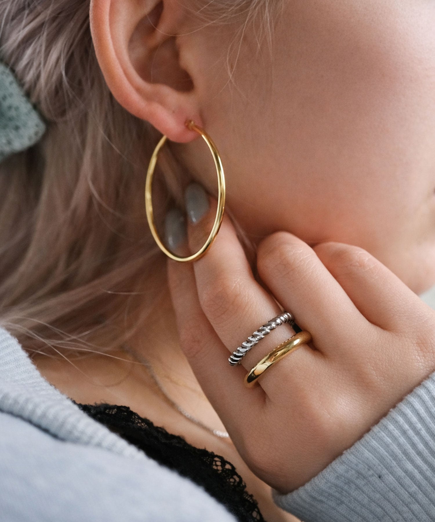 ロープダブルラインステンレスリング【MUK lucenzio】