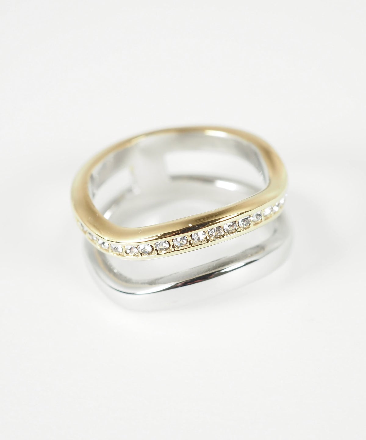 ストーンウェーブダブルラインステンレスリング【MUK lucenzio】