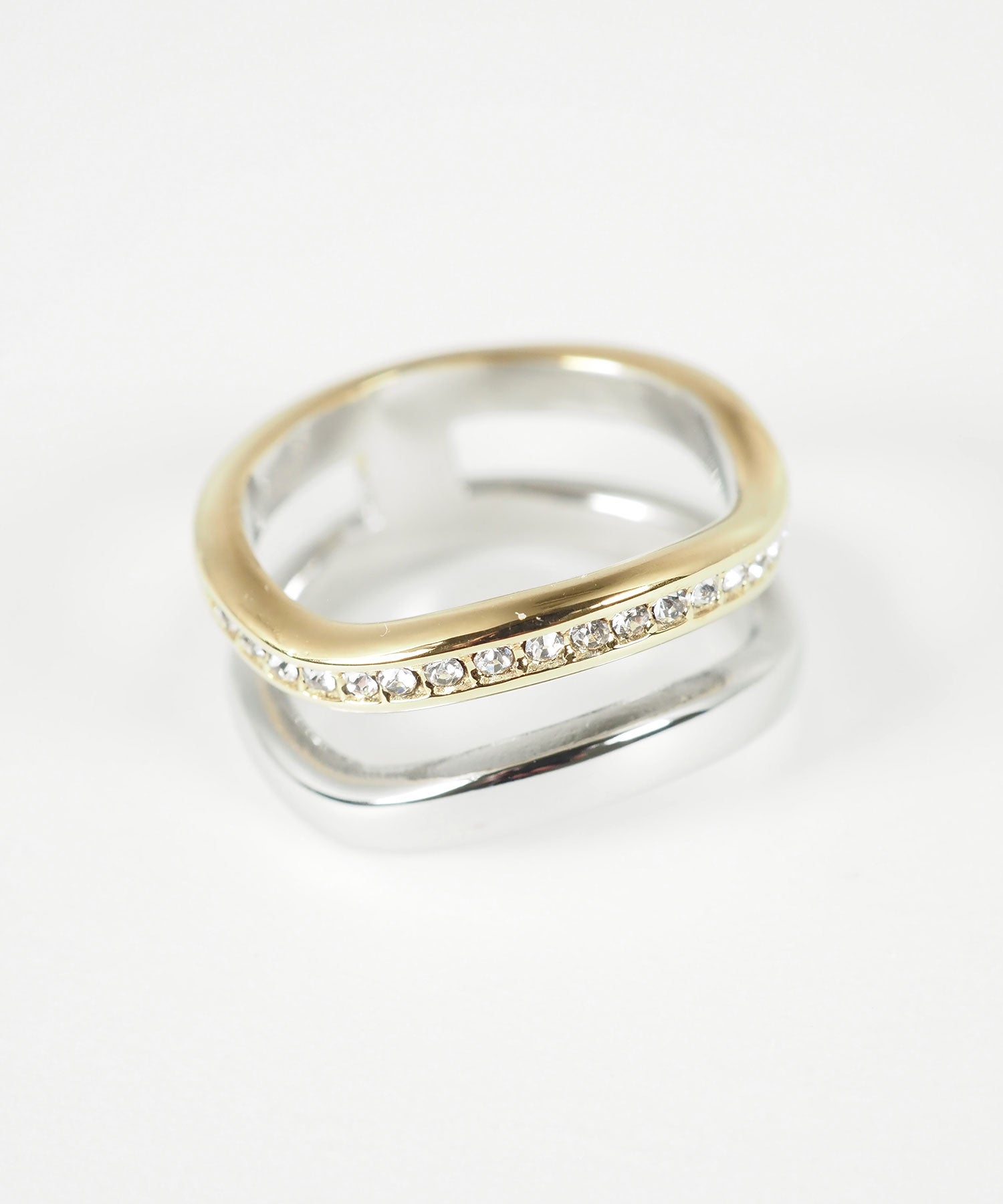 ストーンウェーブダブルラインステンレスリング【MUK lucenzio】