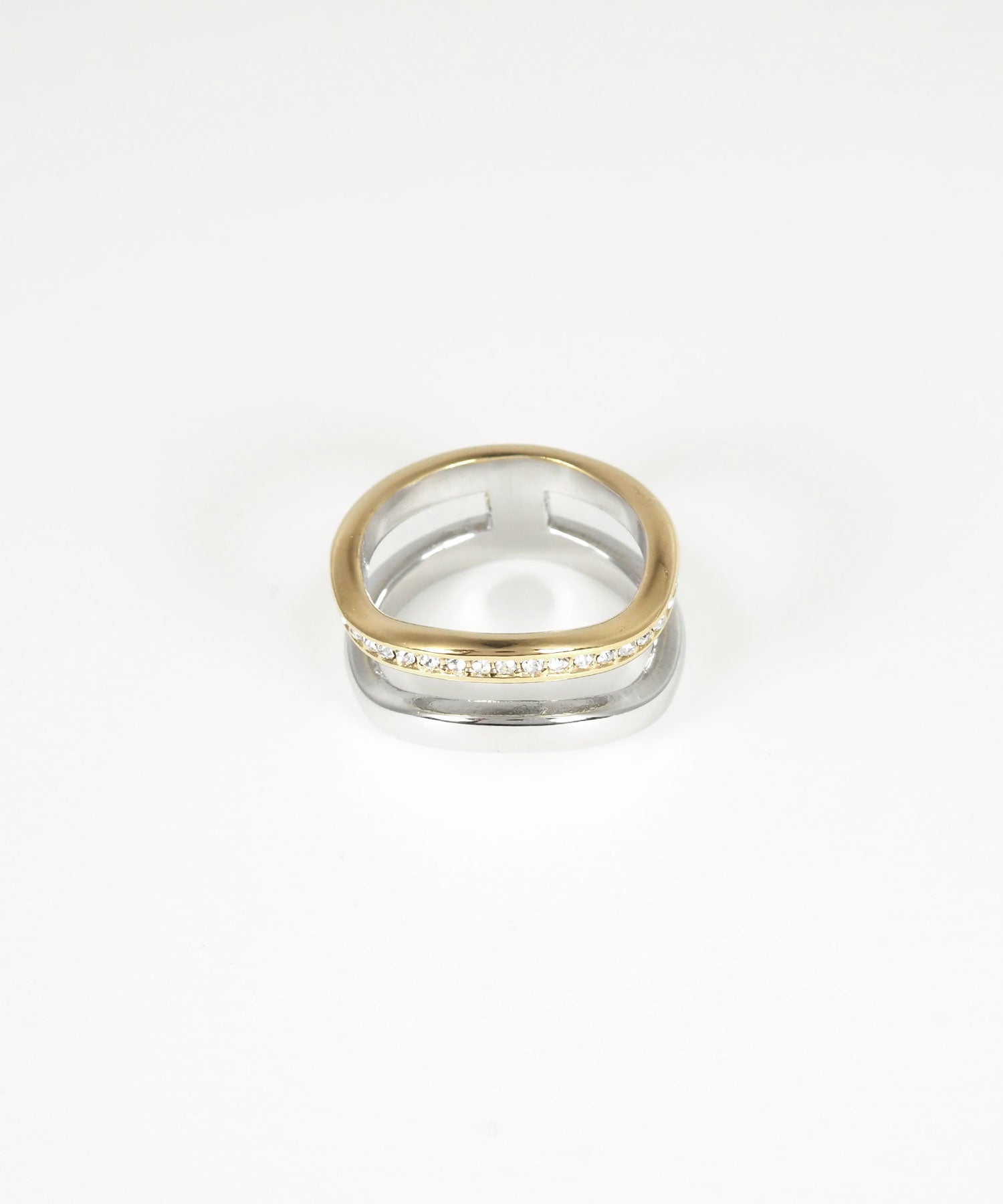 ストーンウェーブダブルラインステンレスリング【MUK lucenzio】