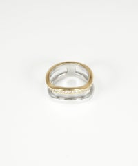 ストーンウェーブダブルラインステンレスリング【MUK lucenzio】