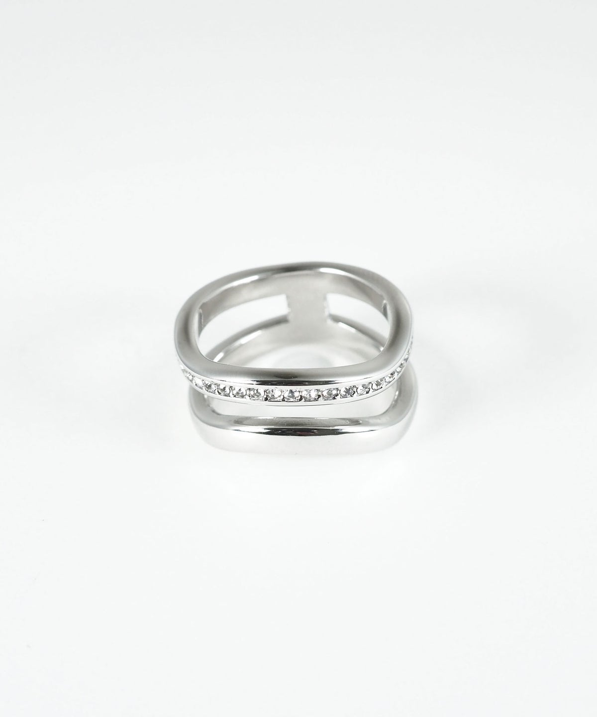 ストーンウェーブダブルラインステンレスリング【MUK lucenzio】