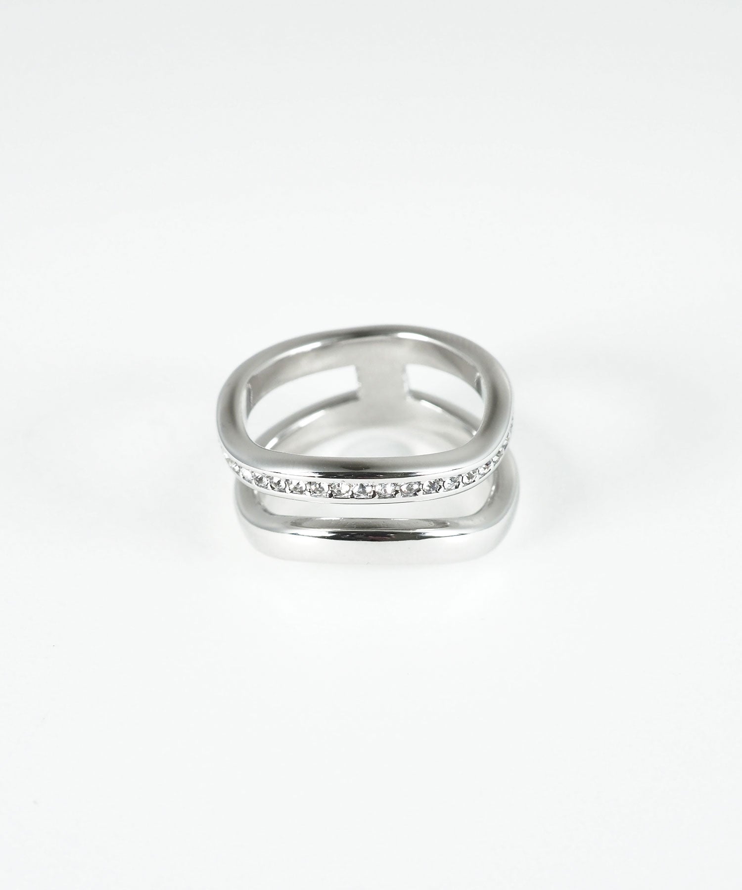 ストーンウェーブダブルラインステンレスリング【MUK lucenzio】