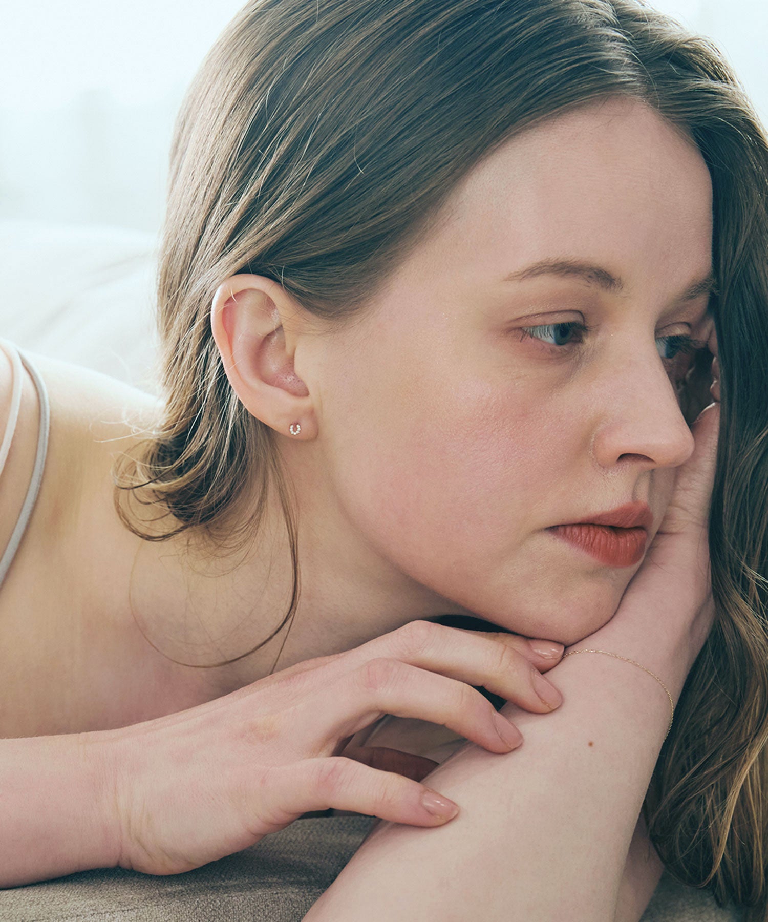 【web限定】[K10]パヴェホースシューダイヤモンドピアス