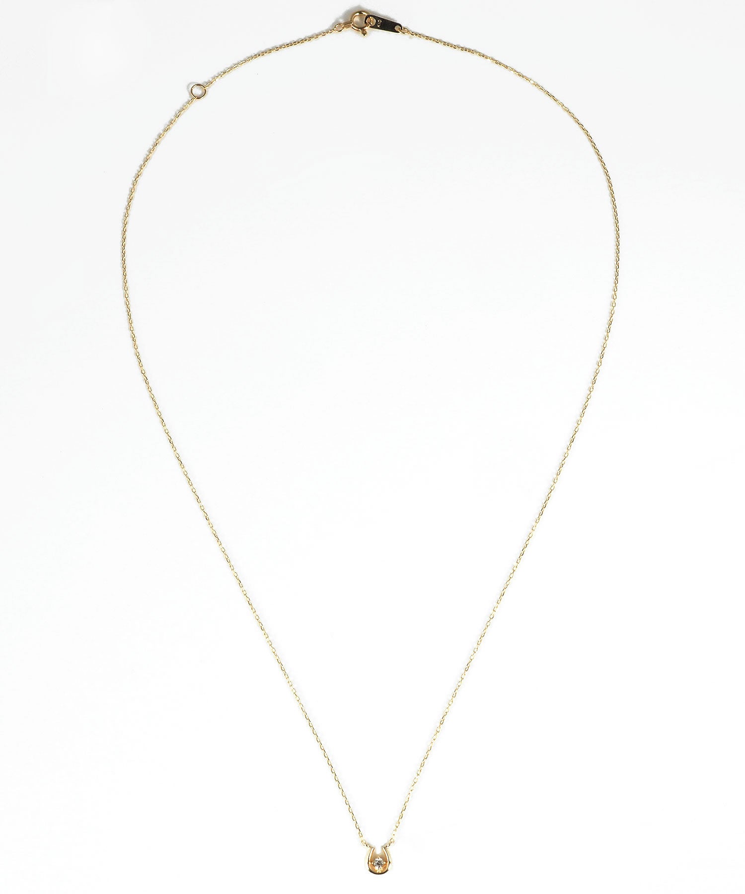 【web限定】[K10]プレシャスホースシューダイヤモンドプチペンダント