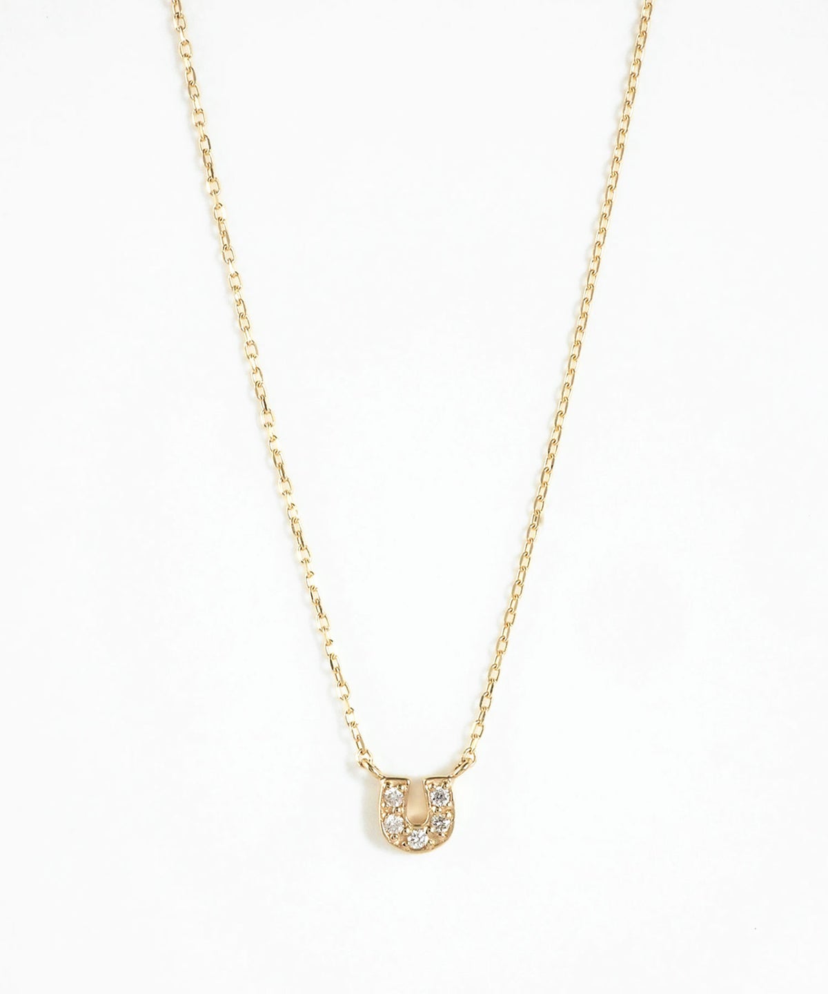 【web限定】[K10]アーバンパヴェホースシューダイヤモンドプチペンダント