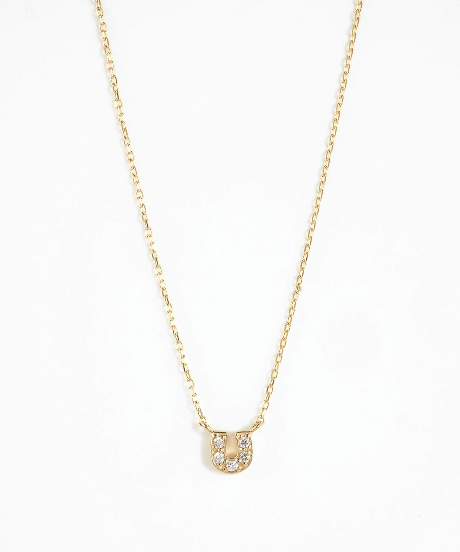 【web限定】[K10]アーバンパヴェホースシューダイヤモンドプチペンダント