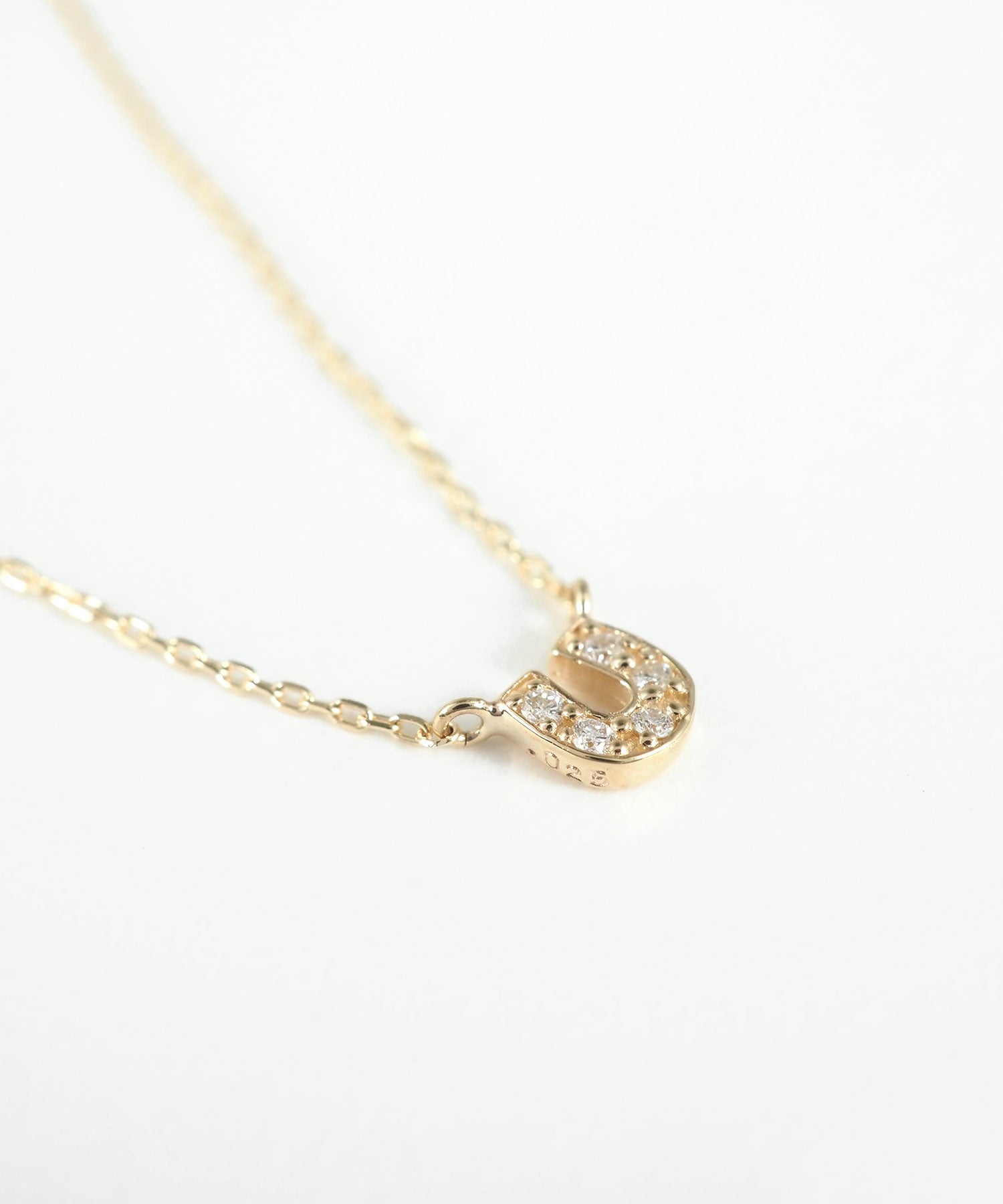 【web限定】[K10]アーバンパヴェホースシューダイヤモンドプチペンダント