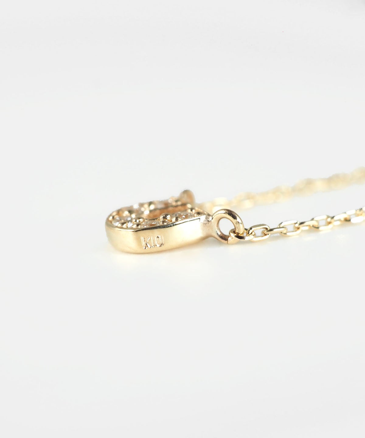 【web限定】[K10]アーバンパヴェホースシューダイヤモンドプチペンダント