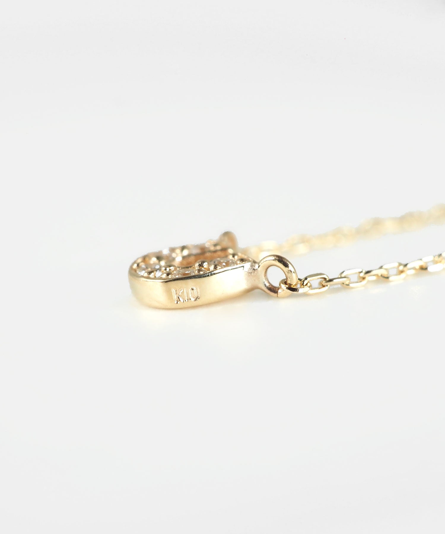 【web限定】[K10]アーバンパヴェホースシューダイヤモンドプチペンダント