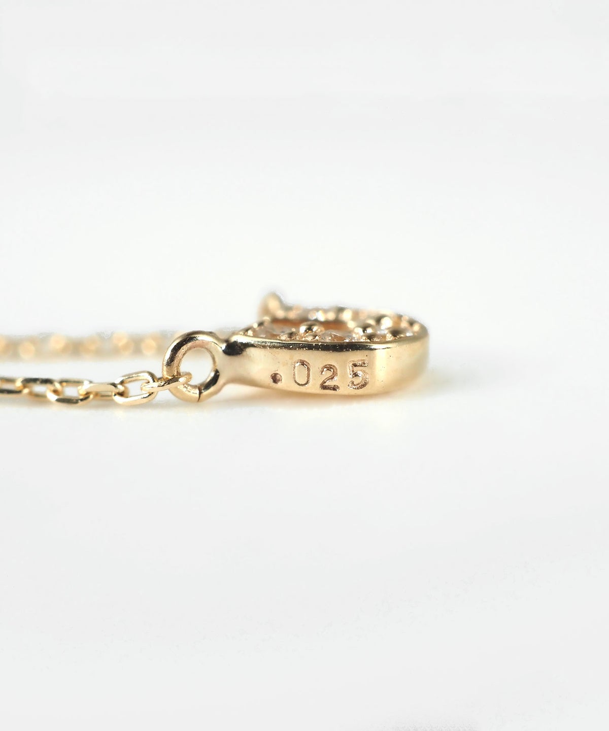 【web限定】[K10]アーバンパヴェホースシューダイヤモンドプチペンダント