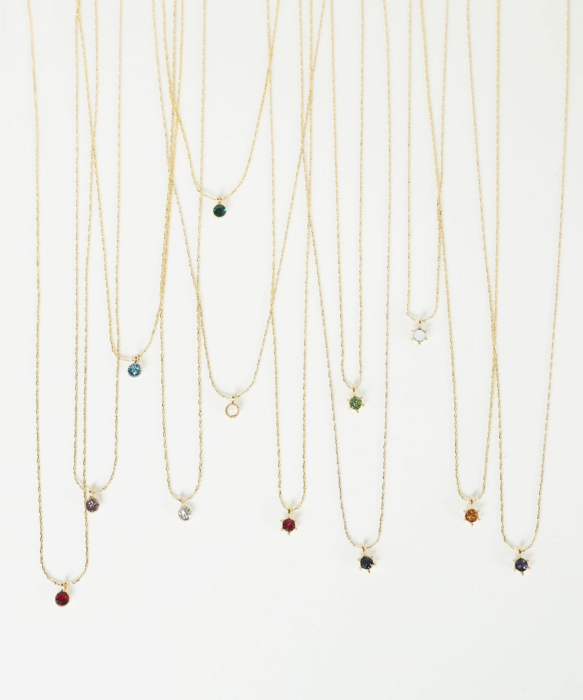 バースデーストーンカラーネックレス【Juno Briller】