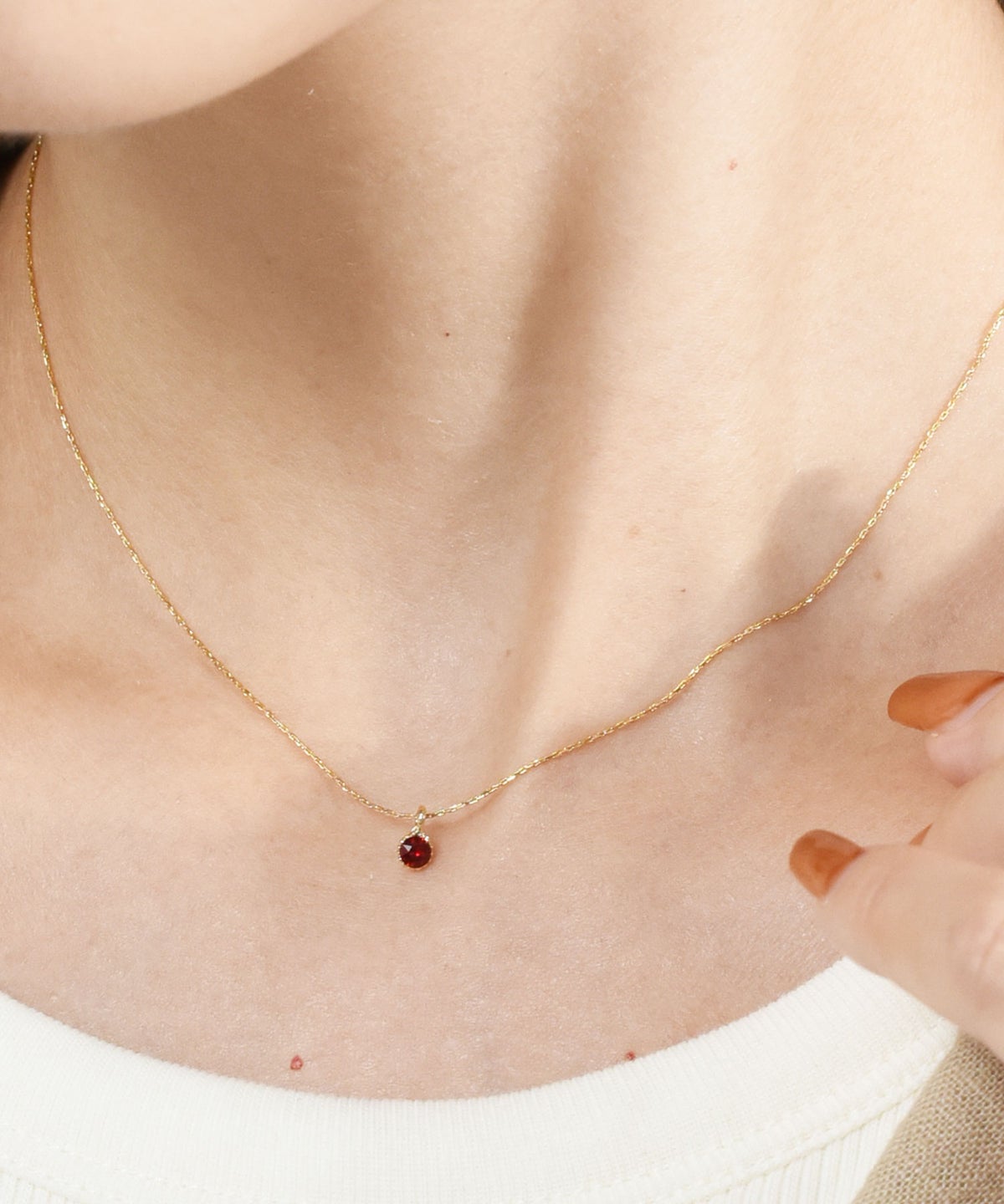 バースデーストーンカラーネックレス【Juno Briller】