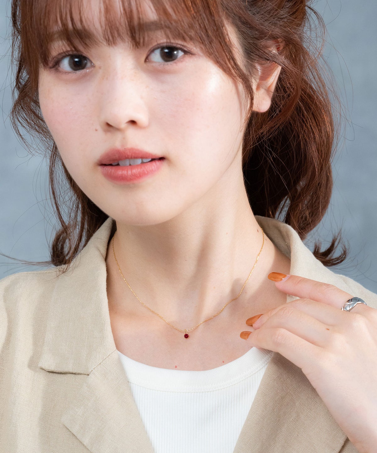 バースデーストーンカラーネックレス【Juno Briller】