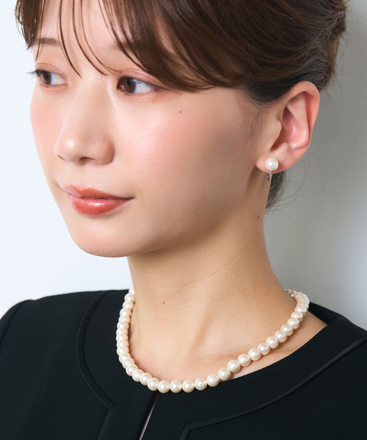 貝パールネックレス＆イヤリングセット