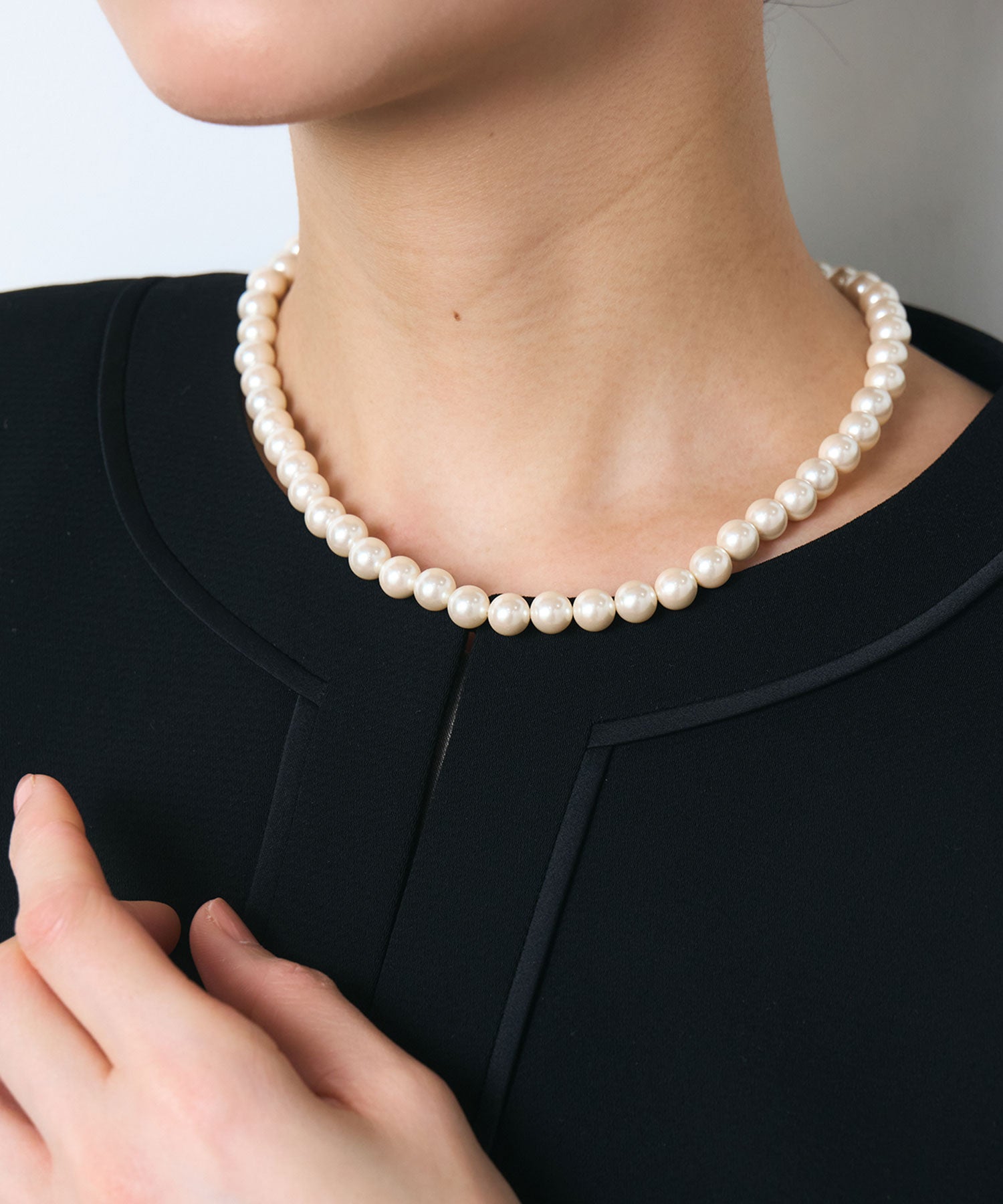 貝パールネックレス＆イヤリングセット